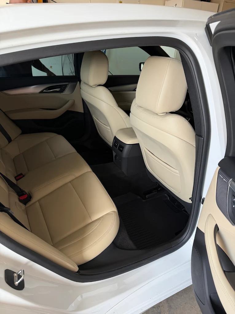 Cadillac rear interior after detailing