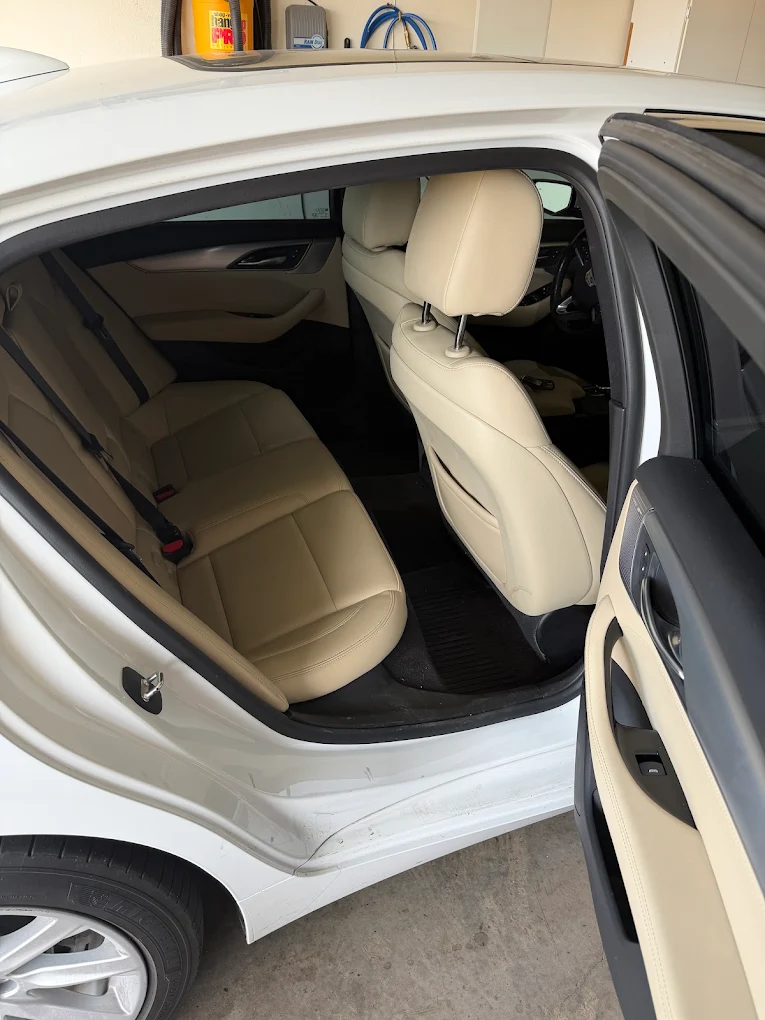 Cadillac rear interior before detailing